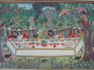 Port au Prince, vodou tapestry: last supper