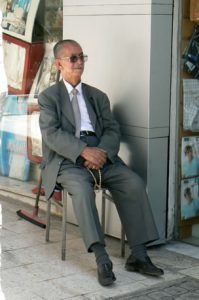 Amman - retired man with prayer beads