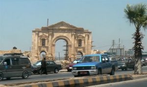 Grand entry gate to Jerash as