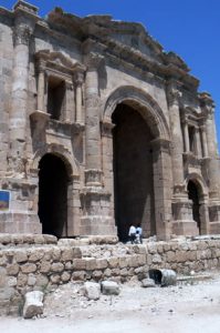 The entry gate to ancient Jerash Jerash is