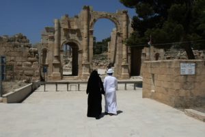 Hadrian's Arch at ancient Jerash Jerash is