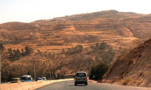 The arid hills of Jordan