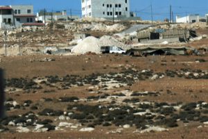 Modern Jerash with Bedouin tents in