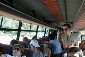 Bus tour of the separation wall