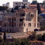 Bombed building in the West Bank