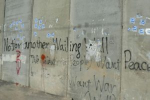 Protest graffiti on the wall