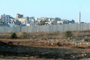 View of the wall in the distance