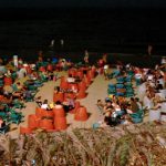 Evening comes on along the beachside