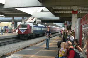 Modern train station