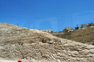 A settlement being built in the West Bank east of