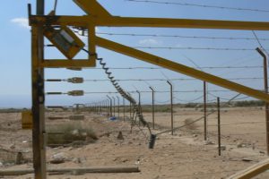 Electric fence on Israeli