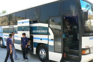 Shuttle bus between Israeli