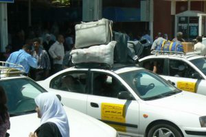 At the Jordanian terminal