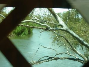 Hampden Bridge over the Flooding Murrumbidgee River The rivers of New