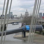 The Thames River with St.Paul's cathedral in the distance
