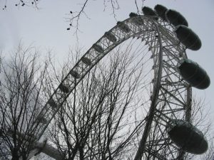 The London Eye (also known as the Millennium Wheel) at a
