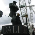 Dali art piece near the Millenneum Wheel