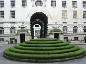 One of many courtyards in central