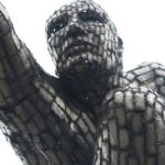 Detail of friendship sculpture - welded metal