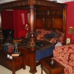 Elegant four-poster bed for sale