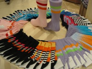 Sock display at Harrod's