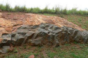 Very ancient rock near museum