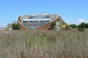 The back of the museum is open to the views; Cradle