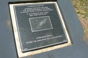 Inscription at Sterkfontein Caves