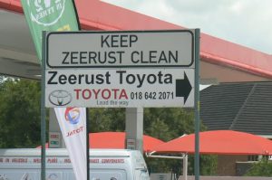 Zeerust in western RSA is a busy town with much