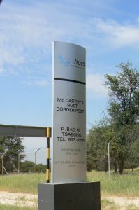 At the border of South Africa and Namibia