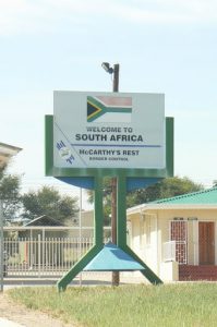 At the border of South Africa and Namibia