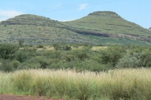 Eroded sedimentary rock hills