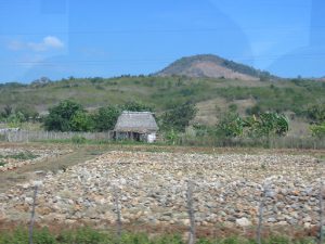 Cuba - rocks laid out in a field (?)