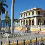 Cuba - central plaza in south coast village of Trinidad