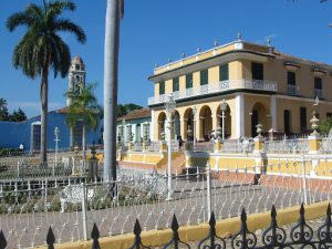 Cuba - central plaza in south coast village of Trinidad