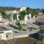 Cuba - overlooking plaza and church  in south coast village