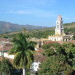 Cuba - overlooking plaza and church  in south coast village