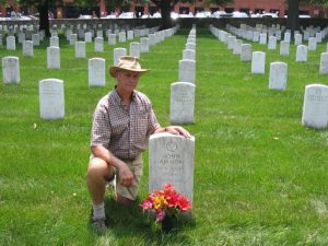 Richard Ammon at John's grave  Memorial Day, May 31, 2011