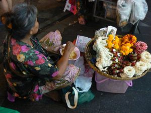 Thailand, Bangkok - flower seller