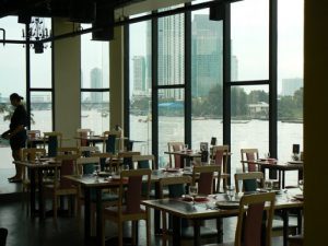 Thailand, Bangkok - restaurant view of the river