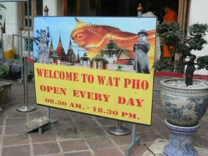 Thailand, Bangkok - Wat Pho contains the largest reclining Buddha statue