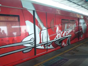Thailand, Bangkok - the SkyTrain cars are  now all painted