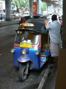 Thailand, Bangkok - Tuk tuk motorcycle taxi