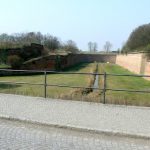 The moat surrounding the ancient walls of Terezin.
