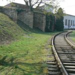 Railway remnant leading to the crematorium.