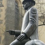 Statue of Czech writer Franz Kafka.