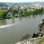 Vysehrad Castle grounds with cemetery, statues and views of the