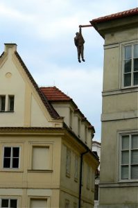 Hanging sculpture.