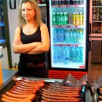 Sausage and kraut vendor in Wenceslas Square.