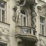 Art Nouveau architectural details; Prague contains one of the